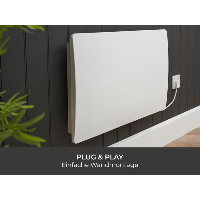 Електричний радіатор Adam Solis з керамічним сердечником потужністю 2000 Вт білого кольору