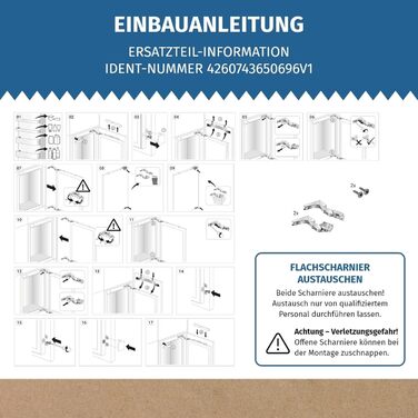 Комплект петель для холодильника/морозильника LUTH Premium Profi (верхні та нижні), сумісний з Bosch Siemens 12004051, 3704, 5.0/3306, 5.0/3307 та Indesit C00032093