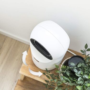 Нагрівач Cecotec з низьким споживанням енергії Ready Warm 8200 без лопатей, потужність 1500 Вт, пульт дистанційного керування, світлодіодний екран, сенсорне керування, 3 режими, коливання 60, таймер, потрійна система безпеки, білий колір Екран