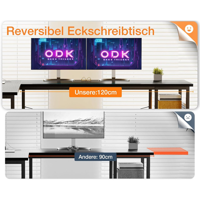 Г-подібний ігровий стіл ODK з інтегрованою зарядною станцією