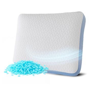 Повітряна подушка MKS Cloud 80x80 Регульована по висоті подушка для шиї з піни з ефектом пам&39яті з охолоджувальним гелем Ергономічна подушка для сну на боці, спині та животі Гігієнічна, дихаюча подушка
