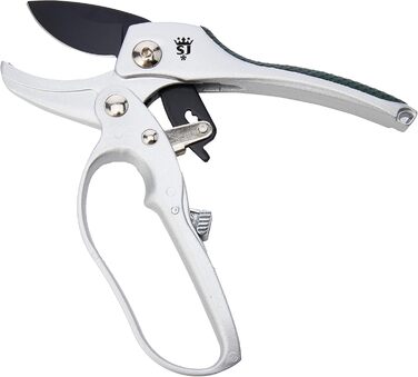 Компактні секатори Spear & Jackson 6258KEW з колекції Kew Gardens з тріскачкою та ковадлом (упаковка з 2 шт.), сріблясті, 18x3,5x1,5 см (упаковка з 2 шт.)