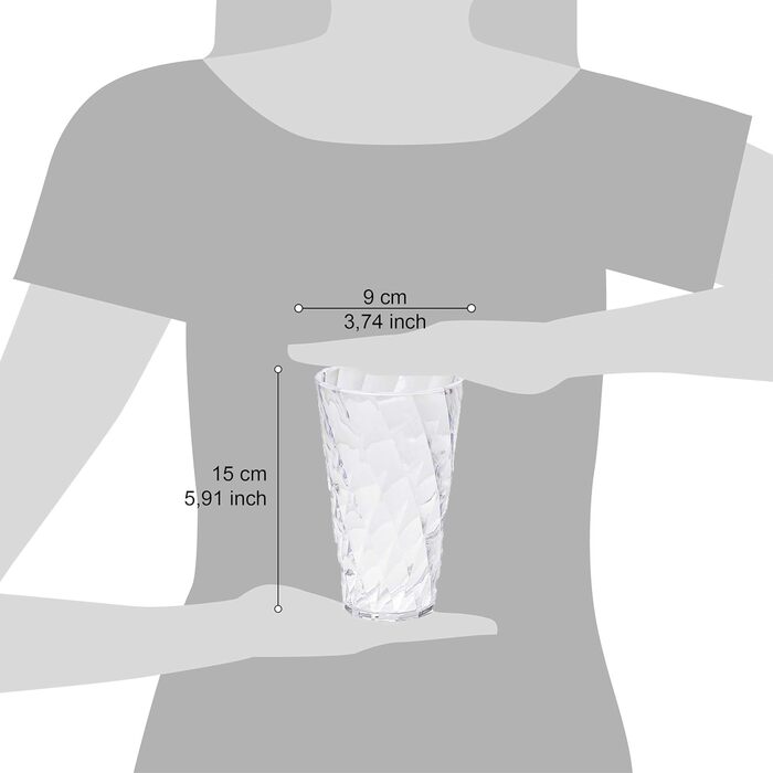 Набір склянок для води omada Design, упаковка з 4 кольорових пластикових склянок з прозорого акрилу (без вмісту бісфенолу), об'єм