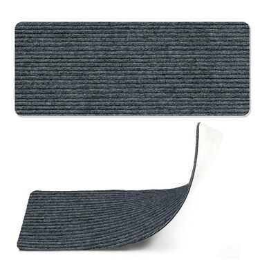 Килимки для сходів, 15 шт. , самоклеючі, протиковзкі, ріжучі, багаторазові (темно-сірі)