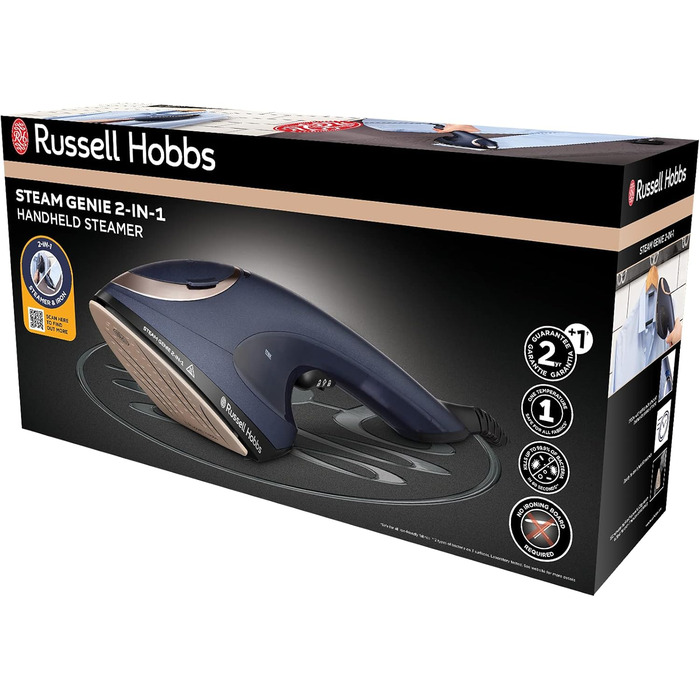 Парова праска Russell Hobbs Steam Iron Multi Паровий випрямляч та парова праска Steam Genie 2-в-1 (1700 Вт, пара 20 г/хв, термості