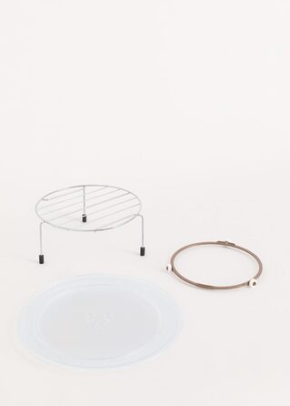 СТВОРИТИ/МІКРОХВИЛЬОВА ПІЧ РЕТРО/Цифрова мікрохвильова піч з функцією гриля кремово-білий/ретро стиль, ємність 20 л, посуд Ø245 мм, 3 програми, 9 попередньо встановлених меню, багатоступеневе приготування, РК-дисплей