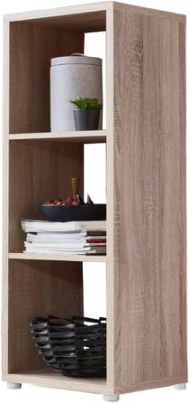 Кубічна полиця BMG Furniture, гарних розмірів (дуб Сонома, кубічна полиця з 3 відділеннями) Кубічна полиця з дуба Сонома, 3 відділення