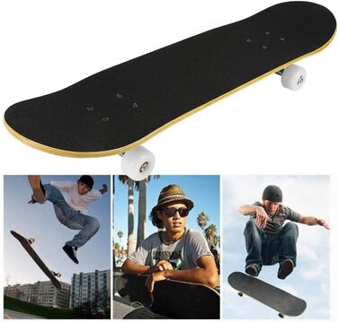 Скейтборд Letter Pattern Double Kick 31" 79.5x20 см 7-шаровий канадський клен повний круїзерний скейт для дітей підлітків дорослих універсальний стріт трюки увігнута дека літерний візерунок оригінал 2025