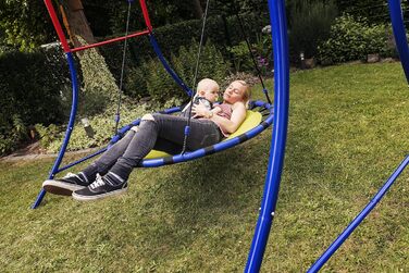 Гойдалка-гніздо Каркас гойдалки виготовлений з металу-Гойдалка садова-64023, 120 см одномісна, 64023