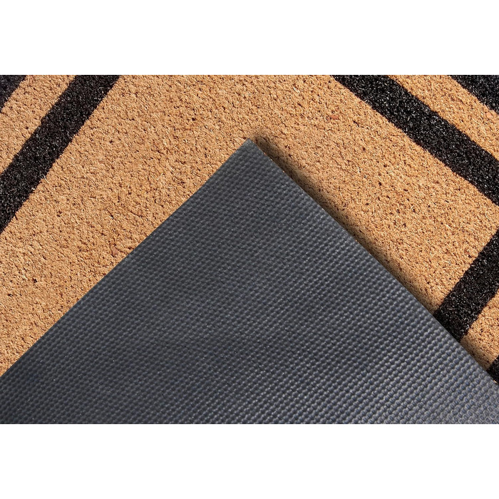 Килимок для дверей Villeroy & Boch 1856 Coconut для внутрішнього та захищеного зовнішнього використання - нековзний брудозатримуючий килимок, натуральний кокосовий килимок з рамкою, стійкий до атмосферних впливів для коридору, тераси, вхідної зони - 50x80