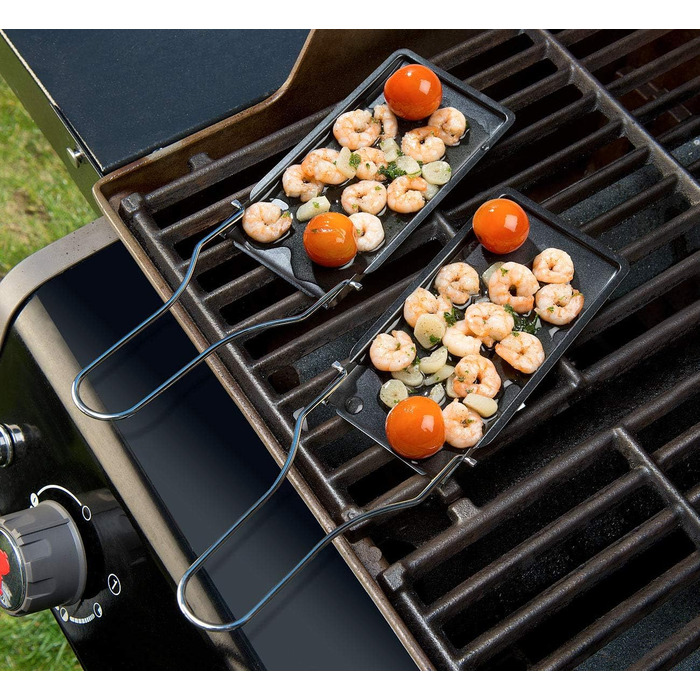 Сковорідки для раклету Rosenstein & Shne Набір з 6 сковорідок-гриль зі складною ручкою, можна мити в посудомийній машині (раклетні сковорідки гриль, сковороди-гриль, пластини для гриля)