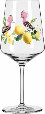 Келих для аперитиву 500 мл - набір 2 - серія Sommertau - для шприца, шприцера - лимонний мотив - зроблено в Німеччині, жовтий, зел