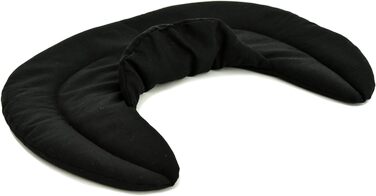 Чорна подушка для шиї зі стійкою - подушка зі спельти - подушка для шиї, подушка з підігрівом - подушка зі зерна та спельти для шиї та плечей