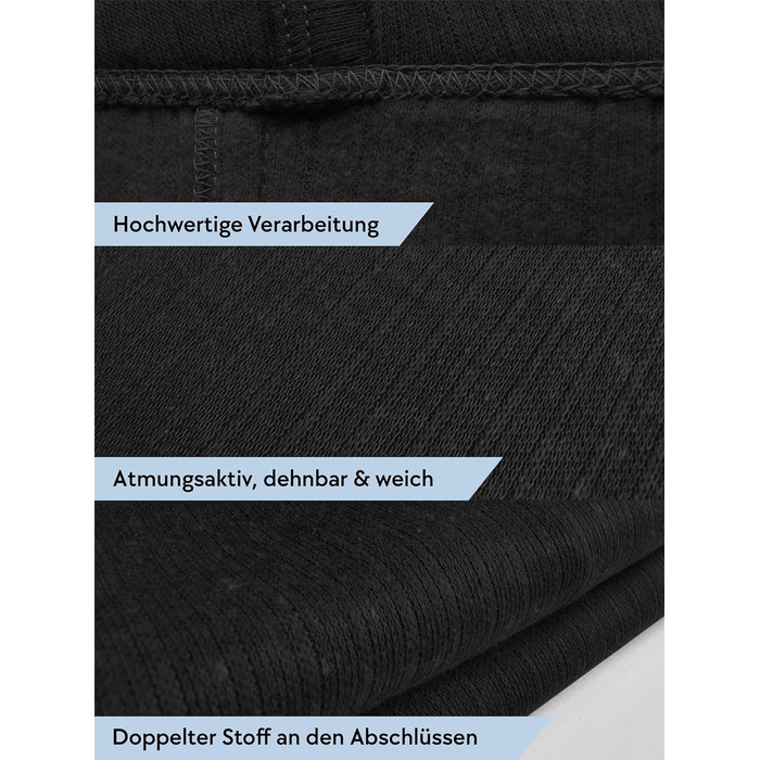 Чоловіча термобілизна - Комплект лижної білизни - Довгі труси та сорочка - Комплект термобілизни 3XL Темно-чорний, 2 шт.