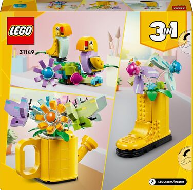 Конструктор LEGO Creator 31149, 3-в-1 Лійка з квітами, 420 деталей