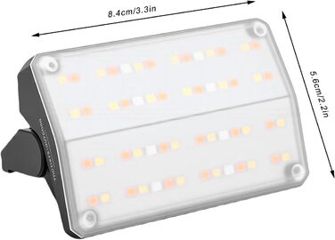 Портативний кемпінговий ліхтар SUNGOOYUE, 7 рівнів яскравості, 8 регульованих кутів, 900 лм, тип C, акумуляторний кемпінговий ліхтар з індикатором живлення для походів на свіжому повітрі