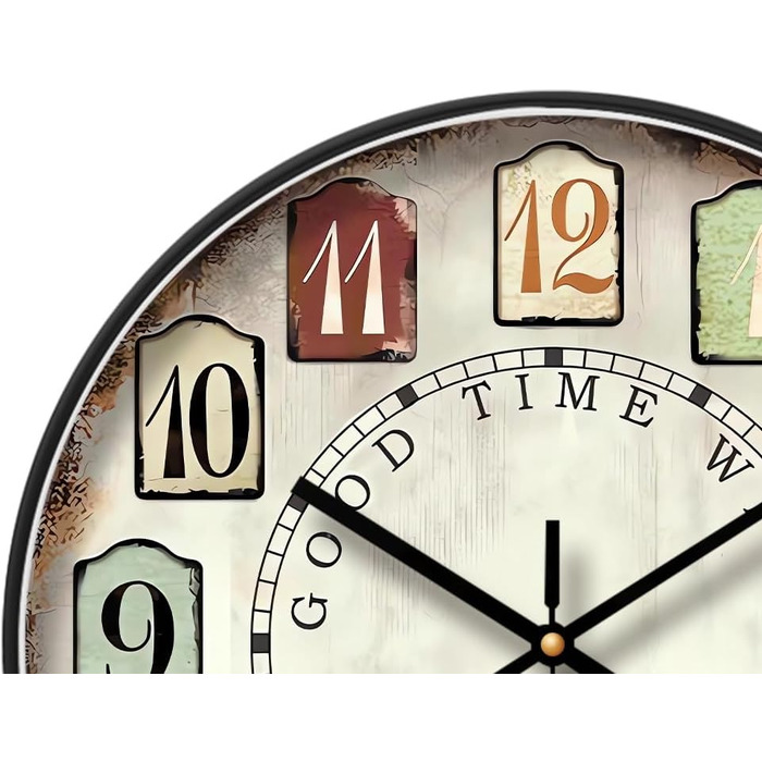 Вінтажний декоративний настінний годинник з великими арабськими цифрами, вінтажний класичний настінний годинник, настінний годинни