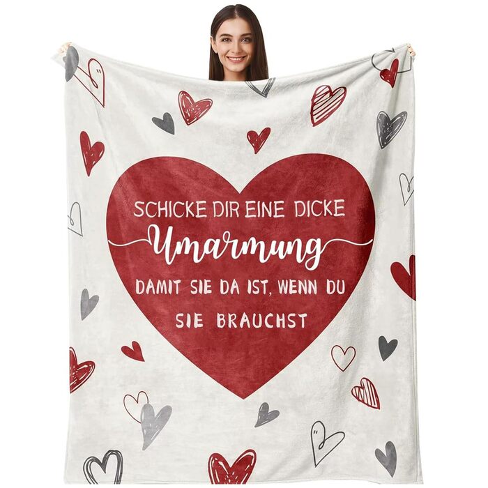 Подарунок для найкращої подруги, ковдра-обіймачка для дівчини, подарунок на день народження для дівчини, різдвяний подарунок для найкращої подруги, жінки, сестри, колеги 150*200 см