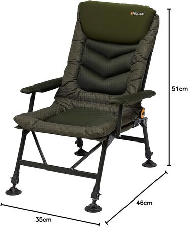 Крісло-реклайнер Prologic Inspire Relax з підлокітниками - крісло для риболовлі, крісло для рибалки, крісло для кемпінгу