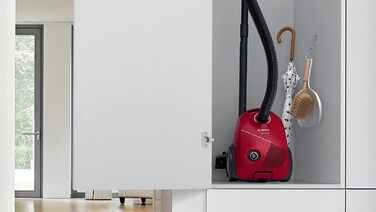 Пилосос із мішком BOSCH GL20S, 700 Вт, червоний (ємність 3,5 л, рівень шуму 80 дБ, радіус дії 8 м, регулятор потужності)