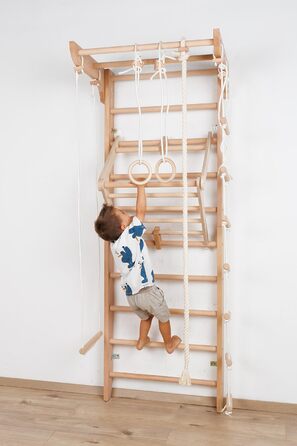 Дерев&39яна скелелазка Крита стінка для скелелазіння для дітей - стінка з 4 сходинками по 220 сходинок та гімнастична стінка для дитячих кімнат, стінка для скелелазіння, дерев&39яна вежа для скелелазіння