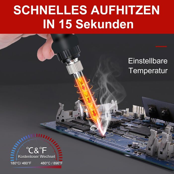 Акумуляторний паяльник для батареї Milwaukee M18 18V, швидке нагрівання, електрична цифрова LCD паяльна станція з USB і Type-C пор