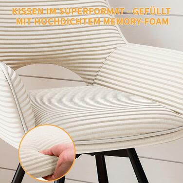 Обідній стіл з 4 стільцями, дерев&39яний обідній стіл 140x80x76 з темною стільницею, обідній стілець, що обертається на 360, з підлокітниками, гарнітур для кухні, вітальні та їдальні, сучасний м&39який стілець бежевого кольору, 4 бежевого кольору, стіл з 