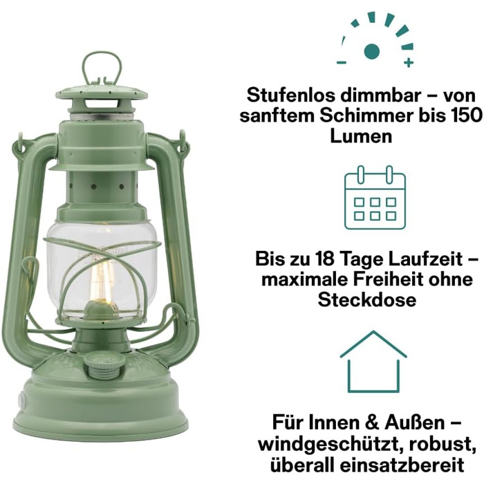 Набір для інтер&39єру Feuerhand, колір Sage Green Baby Special, 276 світлодіодних ліхтарів рефлекторний абажур 2 літій-іонні батареї Теплий білий колір, регульована яскравість, до 18 днів роботи Для використання всередині та зовні приміщень Безблікове, ат