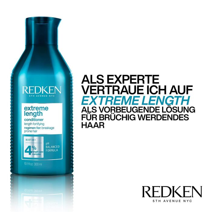 Кондиціонер Redken Extreme Length з біотином, проти ламкості, 300 мл