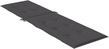 Подушка для шезлонга ZEYUAN Melange Anthracite (75105) x50x3 см Тканина, Подушка для шезлонга, Подушка для садового шезлонга, Подушка для сидіння Садові меблі, Подушка для лавки, Подушка для стільця для високих стільців, Подушки для сидіння - 4002486