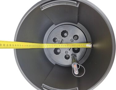 Квітковий горщик HappyFlower MultiProject із вставкою, круглий, під ротанг, 4 розміри, 4 кольори, кашпо (300, чорний) 300 антрацит