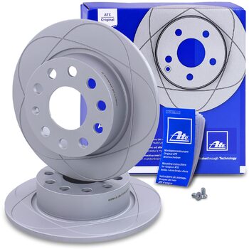 Комплект задніх гальмівних дисків ATE PowerDisc (2 шт.), вентильовані, Ø253 мм