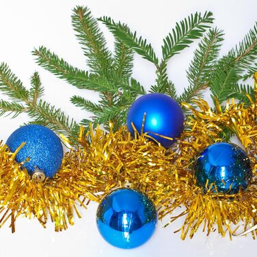 Набір блакитних ялинкових кульок 24 шт GESDYO