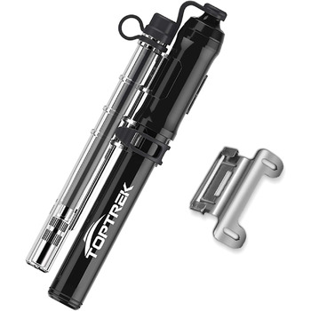 Міні-велосипедний насос Toptrek 260PSI, сумісний з усіма клапанами (Presta та Schrader), малий велосипедний насос для гірських велосипедів, шосейних велосипедів, електровелосипедів, гірських велосипедів