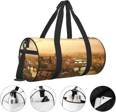 Спортивна сумка для подорожей Захід сонця, чорна, універсальний розмір