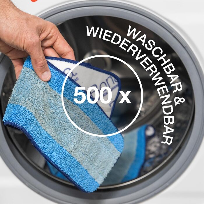 Набір чохлів для швабр Bona з 3 чохлами для швабр, ганчіркою для підлоги, мікрофібровою подушечкою для чищення з двозонним дизайно