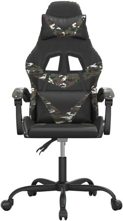 Геймерське крісло, офісне крісло, чорний та камуфляжний, штучна шкіра