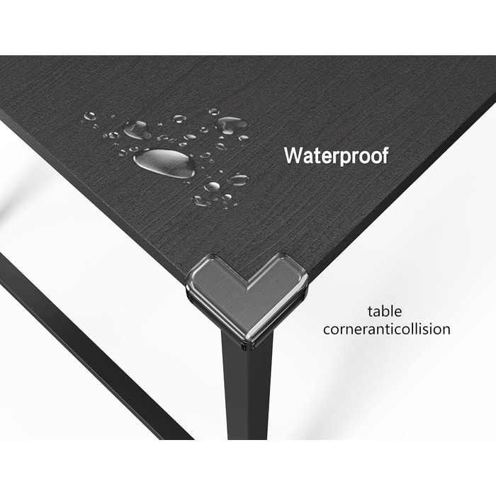 Письмовий стіл HOMIDEC, комп&39ютерний стіл, ПК-стіл, стіл з шухлядами, офісний стіл для офісу, вітальні, дому, офісу, 140 x 50 x 75 см, чорний, 140 см