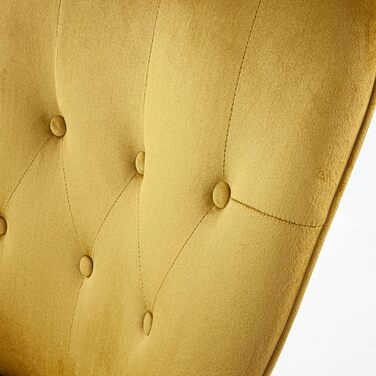 Крісло-гойдалка ALBATROS York з підніжкою Зручне оксамитове крісло та крісло-реклайнер золотого кольору Вінтажне крісло для читання та крісло-ліжко для вітальні Сертифіковане крісло для відпочинку SGS