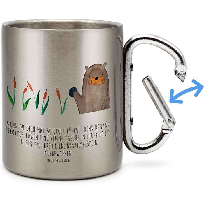 Термокружка з каменю &quotМістер і місіс Панда&quot - подарунок, цікаві факти, кухоль для пиття з нержавіючої сталі, морська видра, ізольована кружка, термокружка з нержавіючої сталі, цікаві факти, рослини, термокружка, кухоль для чаю