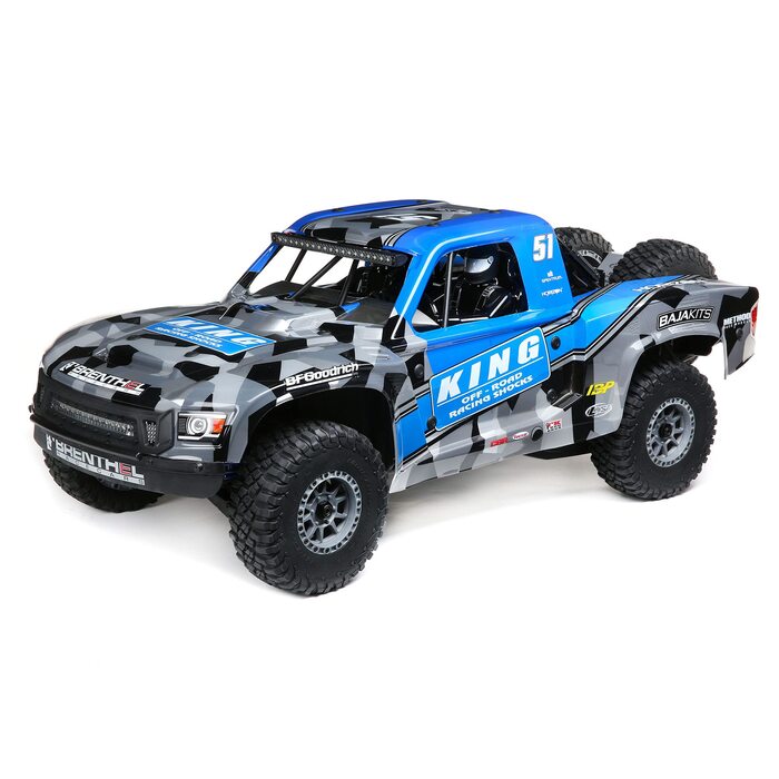 Безколекторний пустельний позашляховик, Синій, 1/6 Super Baja Rey King Shocks 8S 4X4 RTR
