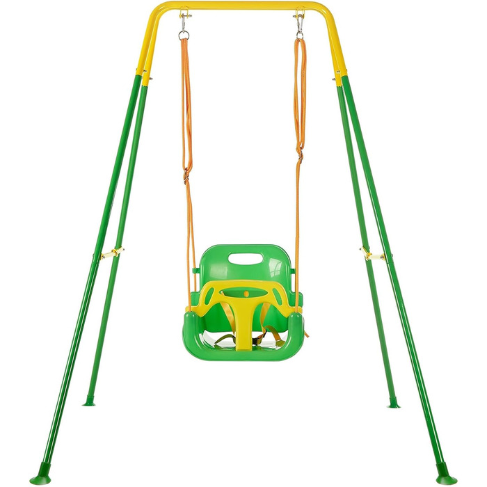 Дитячі гойдалки FUNLIO зі складною металевою підставкою для приміщення та вулиці, дитячі гойдалки з 4 мішками для піску, легко зби