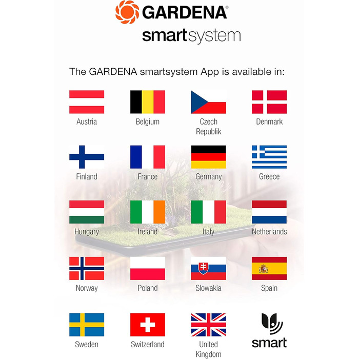 Комплект датчиків розумного керування зрошенням Gardena керування зрошенням до 6 клапанів (24 В), індивідуальне програмування тривалості поливу для кожного клапана, включаючи шлюз і розумний датчик (19109-20)