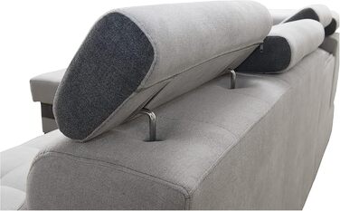 Кутовий диван Robin Inspire Grand з функцією сну, відділенням для зберігання речей, підголівниками, функцією відкидання спинки, 2 табурети, L-подібний диван, розкладний диван, окремостоячий кутовий диван, розкладний диван, меблі для вітальні, секційний ди