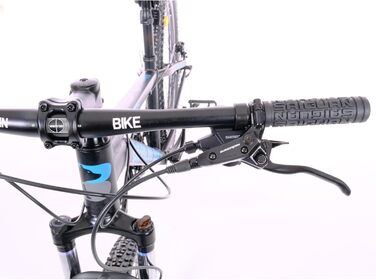 Гірський велосипед MTB1 з повним комплектом Shimano 21-швидкісна Shimano FD-TZ500/RD-TY300D, гідравлічні дискові гальма Dacron, чорно-сріблястий колір, колеса 27,5 дюймів та висота рами 46 см