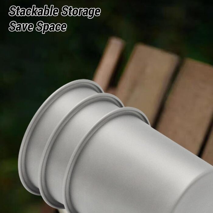 Металева туристична кружка, легка титанова склянка для пива, 220 мл, безшовний дизайн, портативна для подорожей на природі (8 шт.)