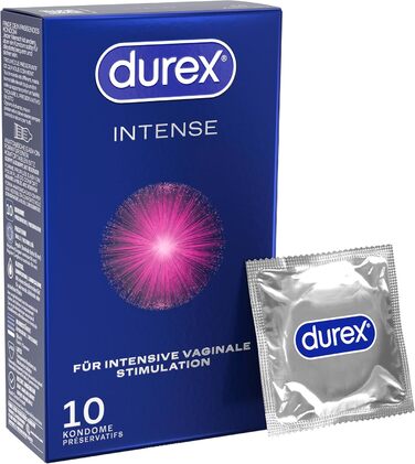 Презервативи Durex Intense, рифлені та з бульбашками, 10 шт