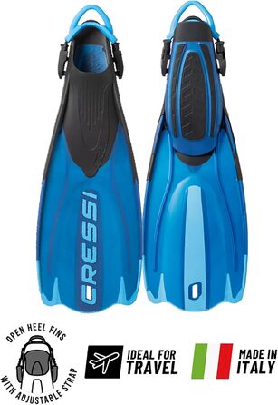Ласти CRESSI Maui - унісекс регульовані ласти з системою EBS для плавання та сноркелінгу, сині/блакитні, M/L (41/44 EU)