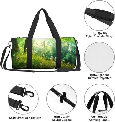 Спортивна сумка-мішок для подорожей та пляжу, з весняним природним принтом Краєвид, чорна, універсальний розмір, дорожня сумка