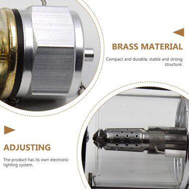 Газовий ліхтар Veemoon Mapp із вбудованою системою запалювання, портативний кемпінговий ліхтар, ліхтар для намету, міцний матеріал, компактний, в комплекті абажур та футляр